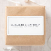 bruiloft | Elegant modern Custom Return-adres Etiket (Insitu)