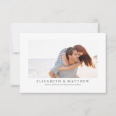 Bruiloft | Elegant Modern Custom Two-foto Bedankkaart (Voorkant)