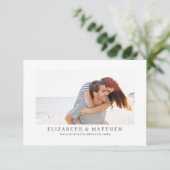 Bruiloft | Elegant Modern Custom Two-foto Bedankkaart (Staand voorkant)