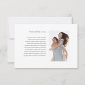 Bruiloft | Elegant Modern Custom Two-foto Bedankkaart (Achterkant)