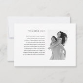 Bruiloft | Elegant Modern Custom Two-foto Bedankkaart (Achterkant)