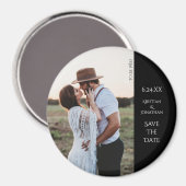 Bruiloft Elegant Modern Save the Date Photo Magnet (Voorkant / Achterkant)