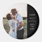 Bruiloft Elegant Modern Save the Date Photo Magnet (Voorkant)