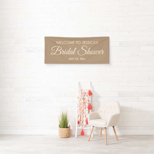 Bruiloft Elegant Script Bruids Bruiloft Welcome Spandoek (Insitu)