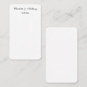 Bruiloft Elegant Script Creatief Zwart Wit Notitiekaartje (Voorkant / Achterkant)