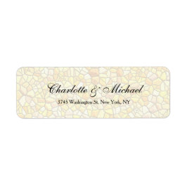 Bruiloft Elegant Script Creative Stone Design Etiket