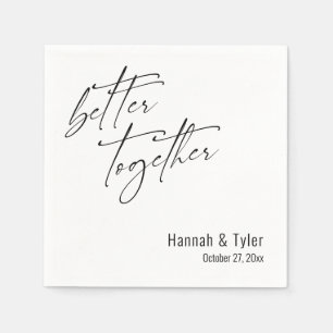 Bruiloft Elegant Script Simpel Samen Beter Servet