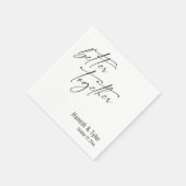 Bruiloft Elegant Script Simpel Samen Beter Servet (Hoek)