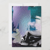 Bruiloft | Elegant Silver Brush Strokes Kaart (Achterkant)