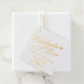 Bruiloft Elegant Trouw Monogram Goud Bedankjes Labels (Met doos)