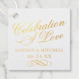 Bruiloft Elegant Trouw Monogram Goud Bedankjes Labels