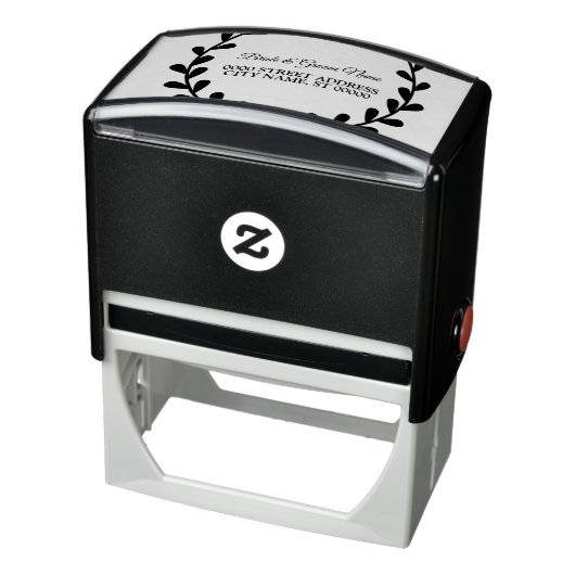 Bruiloft Elegante bladeren Zelfinktende Stempel (Product)
