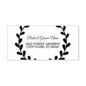 Bruiloft Elegante bladeren Zelfinktende Stempel (Design)