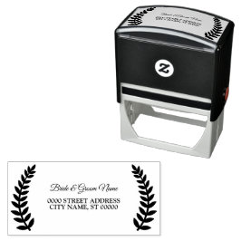 Bruiloft Elegante bladeren Zelfinktende Stempel