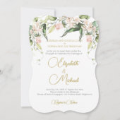 Bruiloft Elegante Chuppah Rozen groen joods Kaart (Voorkant)