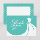 Bruiloft Elegante Trouwjurk Bedankt (Voorkant / Achterkant)