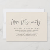 Bruiloft Elopement Celebration, Nu laten we feeste Kaart (Voorkant)