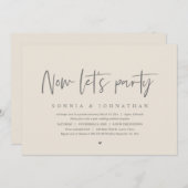 Bruiloft Elopement Celebration, Nu laten we feeste Kaart (Voorkant / Achterkant)