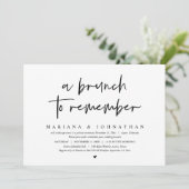 Bruiloft Elopement, een brunch om te onthouden Kaart (Staand voorkant)