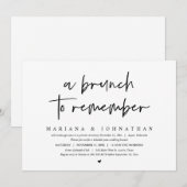 Bruiloft Elopement, een brunch om te onthouden Kaart (Voorkant / Achterkant)