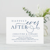 Bruiloft Elopement Feest, Gelukkig Voor Altijd Kaart (Staand voorkant)