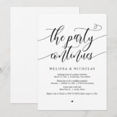 Bruiloft Elopement Feest, Het Feest Gaat Door Kaart (Voorkant / Achterkant)