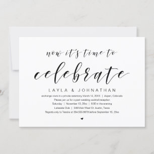 Bruiloft Elopement Feest, het is tijd om te vieren Kaart