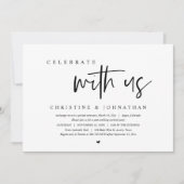 Bruiloft Elopement Feest, Vier met ons mee Kaart (Voorkant)