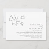Bruiloft Elopement Feest, Vier met ons uitnodiging (Voorkant)