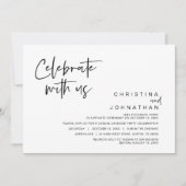 Bruiloft Elopement Feest, Vier met ons uitnodiging (Voorkant)