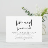 Bruiloft Elopement, Liefde en Brunch Kaart (Staand voorkant)