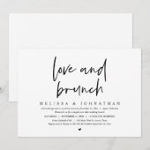 Bruiloft Elopement, Liefde en Brunch Kaart (Voorkant / Achterkant)