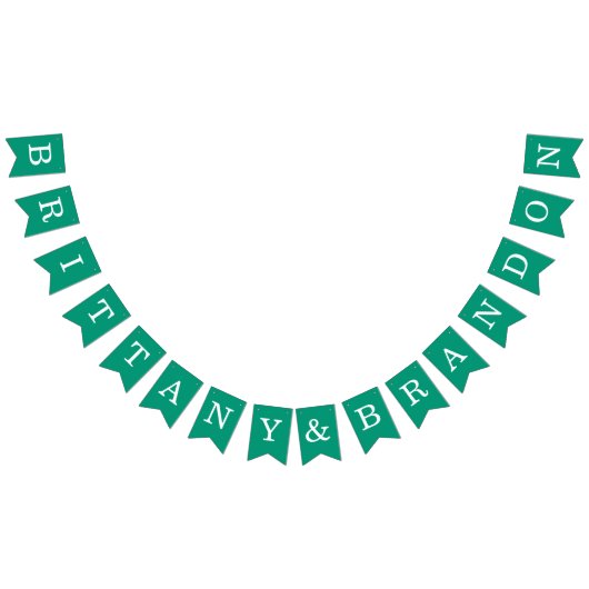 Bruiloft Emerald Groen Eenvoudige bruid en bruideg Vlaggetjes (Alle)