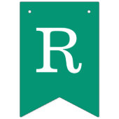 Bruiloft Emerald Groen Eenvoudige bruid en bruideg Vlaggetjes (Tweede vlag)