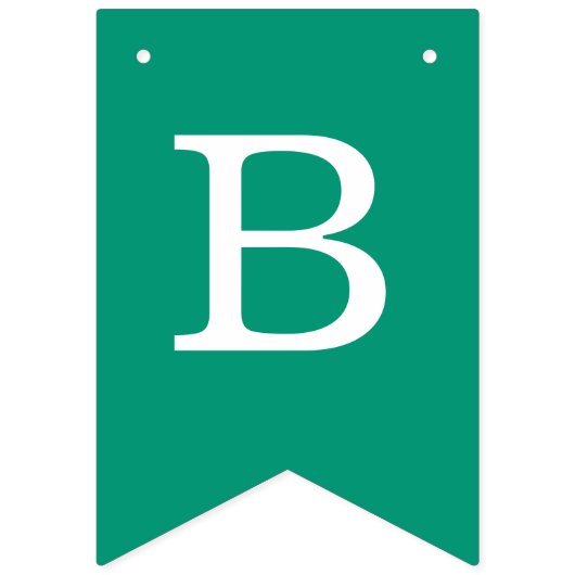 Bruiloft Emerald Groen Eenvoudige bruid en bruideg Vlaggetjes (Eerste vlag)