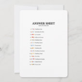 Bruiloft Emoji Pictionary Spel Elegant Modern Kaart (Achterkant)