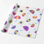 Bruiloft en babyshower cadeaupapier<br><div class="desc">Mooie paraplu print inpakpapier.</div>