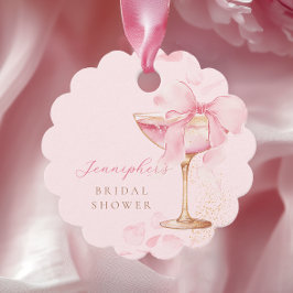 Bruiloft en bubbels roze favorietlabels bedankjes labels