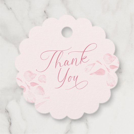 Bruiloft en bubbels roze favorietlabels bedankjes labels (Achterkant)