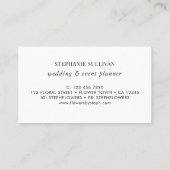 Bruiloft en Evenementenplanner Wildflower Visiteka Visitekaartje (Achterkant)