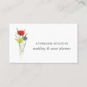 Bruiloft en Evenementenplanner Wildflower Visiteka Visitekaartje (Voorkant)