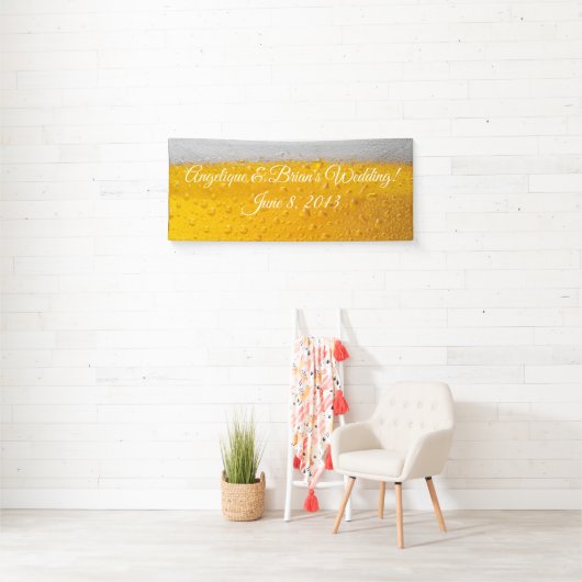 bruiloft en ontvangst van bier spandoek (Insitu)