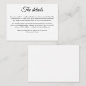 Bruiloft Enclosurekaart met Landelijke Bloemmotief Informatiekaartje (Voorkant / Achterkant)