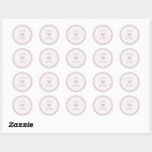 Bruiloft Envelop Afdichting Stickers met Roze Hart (Vel)