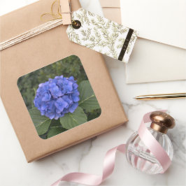 Bruiloft Envelop Stickers Blauw Hydrangea Bloem