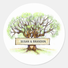 Bruiloft Envelope Seal Sticker - Love Tree