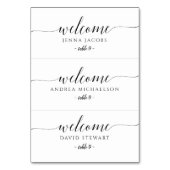 Bruiloft Escort Kaart - Flat - Romantische kalligr (Voorkant)