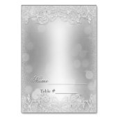 Bruiloft Escort Kaart Silver Vul later in (Voorkant)