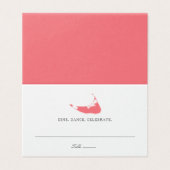 Bruiloft Escort Place Card Nantucket Island Kaart (Buitenkant ongevouwen)