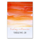 Bruiloft escortkaarten sinaasappel - Koraal waterv Kaart (Voorkant)